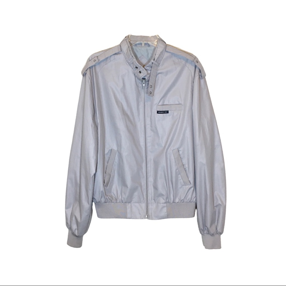 Vintage Members Only Gray Bomber Jacket Size 44
